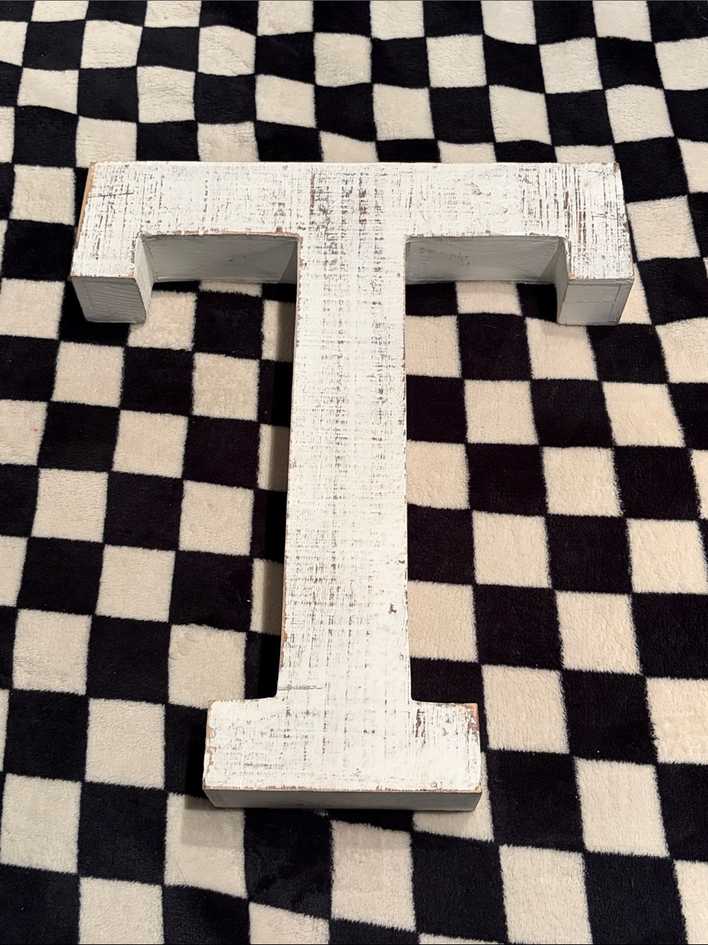 Hobby Lobby Distressed White Wooden Letter T